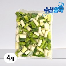 수산왕국 냉동 절단 대파, 4개, 1kg