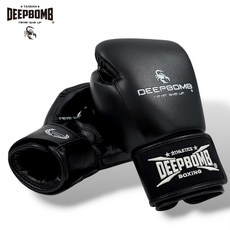 DEEPBOMB Hipster 文青系列 入門拳擊手套 泰拳 沙包手套 經典黑色, 1個