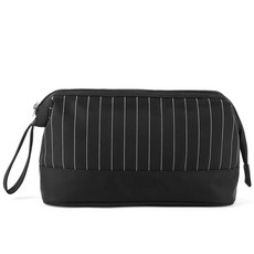 남성 파우치 사우나 방수 여행 출장 메이크업가방, B. 검은 줄무늬