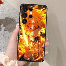 귀멸의칼날 젠이츠 갤럭시케이스 삼성 귀칼 S23 S24 S20 S22 번개의호흡 S21, PU, 초록