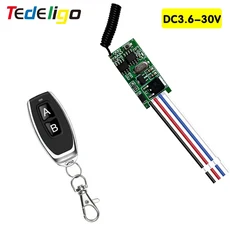 무선 원격 제어 RF 433mhz 릴레이 수신기 DC 3.6V 12V 1CH 모듈 WithTransmitter LED 램프 빛 DIY, 01 빠른  Mainland, 02 1M 1AB