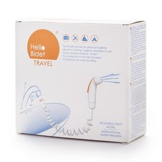 휴대용 비데 HELLO BIDET TRAVEL 가정과 이동 중에도 친밀한 위생을 위한 휴대용 비데 스프레이 수도꼭지에 직접 연결 여행용 어댑터 핸드헬드 샤워 여행용 비데, 휴대용 비데 HELLO BIDET TRAVEL, 가정과