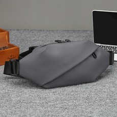 에쉬울프 스포츠 슬링백 크로스백 힙색 방수 가방, 그레이, 1개