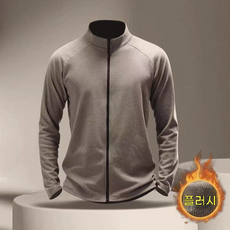 AURALA 남성 겨울 캐주얼 트레이닝 점퍼 기모 보습 하이넥 속건 러닝 야상 카디건