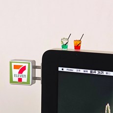 치유 램프 브랜드 장식품 작업은 장식 데스크탑 액세서리 유물을 화면 모니터 안정시킵니다., 1, S. 간판 + 아이스 홍차 + 레몬차