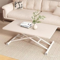 Tixpra 승강식 접이식 식탁 이동식 다기능 컴퓨터 책상, 화이트