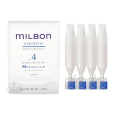 [부드러운타입] 글로벌 밀본 스무스 홈케어 주간 부스터 9g X 4 M타입 일반모 집중 트리트먼트, 1개, 36g