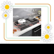 燃氣灶蓋板罩 電磁爐支架 煤氣灶蓋板架 電磁爐架 瓦斯爐蓋 廚房置物架 灶臺架 爐臺架 燃氣灶蓋板罩全封閉煤氣灶蓋板, 長邊封黑理石色80*50非石材質, 1個