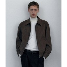 무신사스탠다드 신세틱 스웨이드 미니멀 블루종 재킷 브라운 1630329