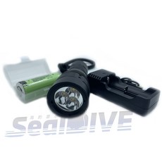 Lightsabe 小L2三燈版潛水燈 美國CREE燈珠 軍規耐撞 公司貨全配盒裝版 潛水手電筒, Black