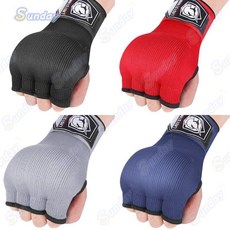 【Sunday】拳擊繃帶凝膠護盾綁帶成人散打綁手帶泰拳纏手帶兒童護手綁帶拳套, 凝膠半指深灰,S碼【兒童碼】, 1個