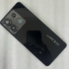 Redmi Note 13 Pro 5G 후면 하우징 유리케이스 용 배터리 커버 부품 + 카메라 렌즈 교체, 02 Black