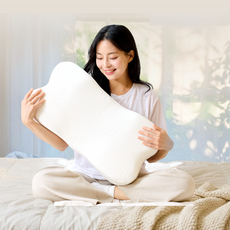 [바른척추연구소 척추로운 경추베개] Medium 거북목 목디스크 일자목 베개, 아이보리, 1개