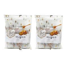 삼립 미니 꿀약과 1kg 2봉 학교 사무실 개별포장 간식, 2개, 500g