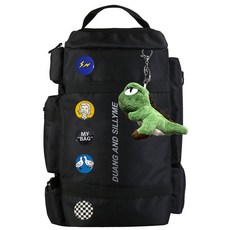 남성 백팩 대용량 여행 가방 운동 헬스 스키 숄더백, 검정색 공룡 LH5, 1개