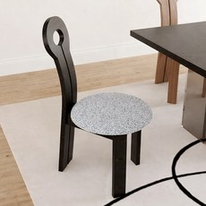 스노우 원형 스툴 의자커버 좌판 덮개 화장대 리폼 천갈이, 진그레이, 1개