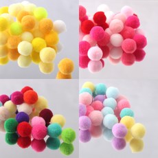 (100개입)1.5cm 고탄력 믹스 폼폼이 방울솜 털방울 털공, (100pcs)파스텔믹스