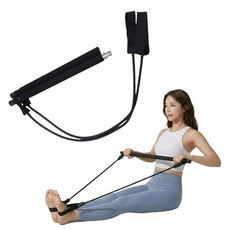 리즈앤모어 홈트 전신운동 튜빙밴드 스틱, 1개, 블랙