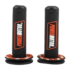 PowerMotor 오토바이 그립 젤 미끄럼 내마모성 핸들 흡수 스쿠터 충격 ATV 액세서리 크로스 방지 모토 고무, 오렌지, 1개