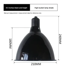 파충류 난방 램프 딥 돔 전등갓 5.5/8.5/10 인치 열 그늘 양서류 번식 상자 조명 용품