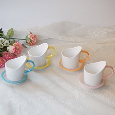 도자기 종이컵 홀더 컵홀더제작 파스텔칼라 에디션2 핸드페인팅 핸드메이드, 블루