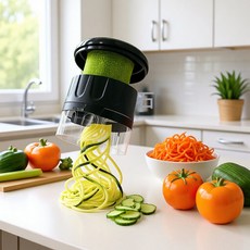 DFMEI 多功能手動切絲器可調節粗細 家用廚房切絲切片神器, 1個, 綠色:如圖