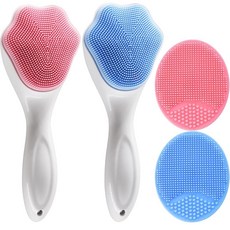 페이스 스크러버 페이셜 각질 제거제 페이스 스크럽 브러시 부드러운 페이스 브러시 실리콘 페이셜 클렌징 브러시 얼굴 각질 제거제 블랙헤드 트러블 모공 크래들 캡 페이스, 페이스 스크러버, 페이셜 각질 제거제, 페이스 스크럽