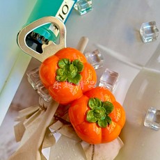 台灣嚴選 龍蝦造型開瓶器 啤酒家用創意磁吸開瓶器 冰箱裝飾個性啟瓶器, 1個, 開瓶器【柿子】1個