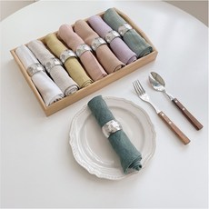 엘리스블루 린넨 냅킨 9color 무형광 카페 디너 테이블 플레이트 냅킨 1p, 1개, 1개, 2. 베이지