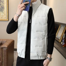 JINWOZHEFU 保暖背心 加絨大尺碼秋冬羽絨棉服