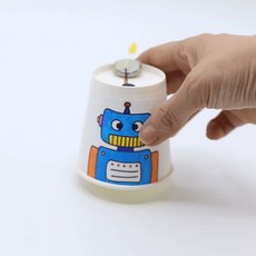 5인 LED 그림도안 종이컵 진동 로봇 초등과학 만들기 창작 체험 조립 실험 고등 학습 장난감 제작 과학실