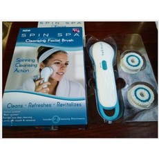 spinspa洗臉神器 ABS超聲波震動潔面儀 卸妝神器 洗刷刷潔面儀 乾淨俐落 愛面子 1-2分鐘乾乾淨淨, 藍色