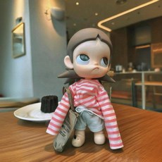 zsiga 동경지 아기복 몰리 액션 인형 BJD 1/8 포인트 hacipupu gazi 자매복, 아기 없음  Zsiga/Molly, 핑크 스트라이프 3피스 세트 (상의+바지+가방)