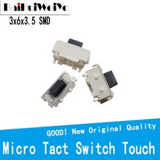 100 개/몫 마이크로 택트 스위치 터치 3 6 5 3x6x3 SMD MP3 MP4 태블릿 PC 버튼 블루투스 헤드셋 원격 제어