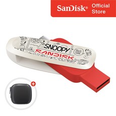 샌디스크 USB 메모리 SDDDC6 Snoopy Phone Drive C타입 OTG 3.2 Gen1 캐릭터 메모리 + 케이스, 1개, 128GB