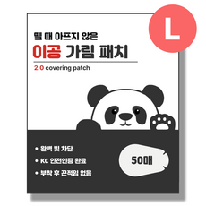 뗄 때 안아픈 이공 가림 패치 L, 5박스, 50매입