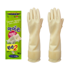 마미손 왼손만 화이트 고무장갑 중 M 10개입, 중(M), 5세트