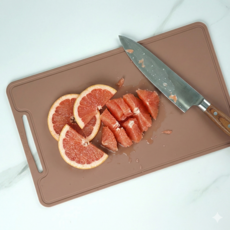 소노리떼 국산 실리콘 도마 파스텔 살균 열탕소독, 아몬드브라운, 1개