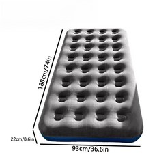 매트리스 침대 여행 캠핑 매트 캠핑매트 자충매트 슈퍼싱글매트리스 방수 단단한매트리스 아웃도어 PVC 쿠션 접이식 에어매트리스 두꺼운 플란넬 매트리스 휴대용 가정용 캠핑 에어, 블랙
