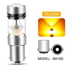 테일 램프 후미등 데루등 2x LED 역광 백업 Blub P21W BA15S 1156 Canbus For Fiat 500 500X Bravo 1 Croma Fiorino Idea, 3) YELLOW