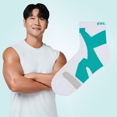 [셀버린 프로 레벨 양말 남자 중목] 발목보호대 크로스핏 마라톤 러닝양말 발목테이핑, 화이트, 1개