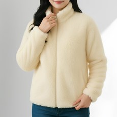 [글로리] 여성 겨울 데일리 양털 후리스 집업 자켓