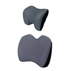삼에스 7도 메모리폼 목쿠션 + 허리쿠션, 그레이, 1개