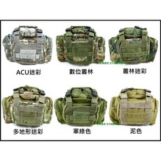 野戰搖滾 多功能戰術腰包 側背包相機包登山腰包, 叢林迷彩