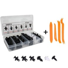 자동차 플라스틱 클립 패스너 6종100PCS+리무버 SET puu+790lq