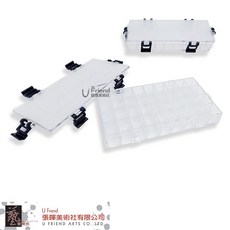 36格密封式保濕調色盒(透明/FG-7036) - 顏料保濕、攜帶方便、繪畫調色盤, 1個, 36