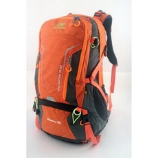 Senterlan鑫特萊 登山背包 50L 網架背負 腰帶減壓 防雨罩 水袋背包 運動旅遊後背包, 橘色, 橘色