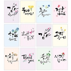 마음담아 60장세트 힐링 감사 감성 일러스트 이쁜 글귀 캘리 정성을담아 엽서, 60장, 엽서60장세트