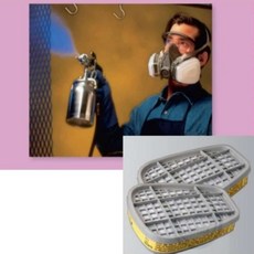 이지리치 방독마스크 방독필터 6003K 1봉 2개입 안전용품 공업용마스크, one, 1세트