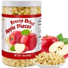 10온스 냉동 건조 다진 사과 조각 - 바삭한 조각 설탕 첨가 없음 칩 맛있는 과일 스낵, 10oz Freeze Dried Diced Apples, 283g